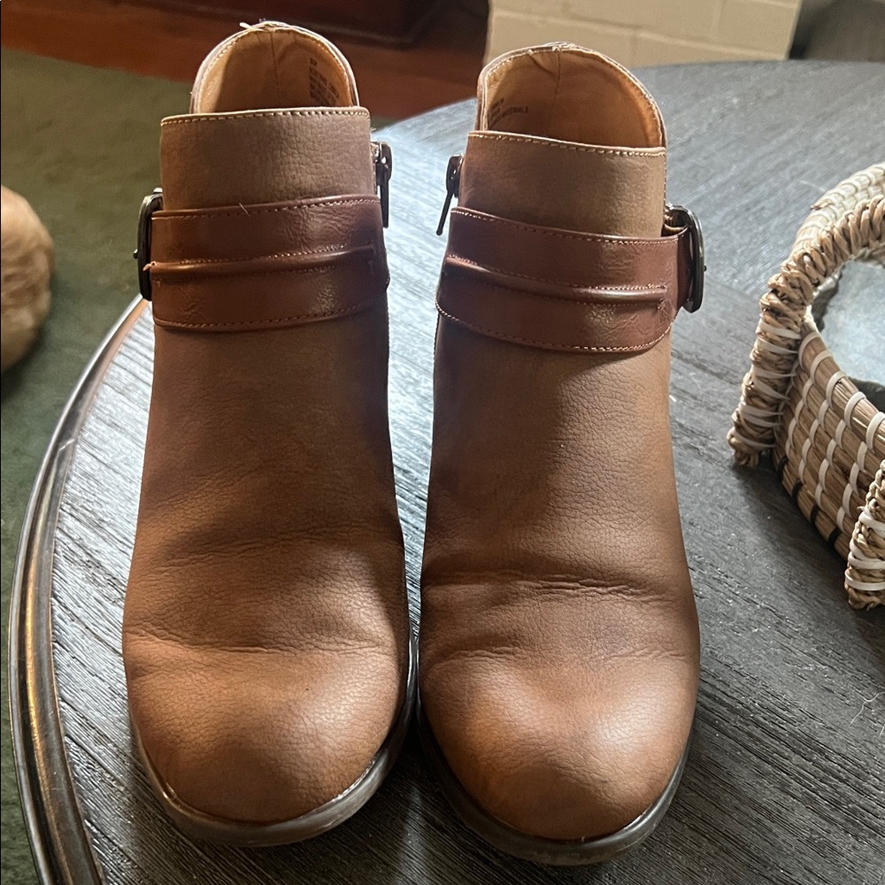 Brown Leather Ankle Boots